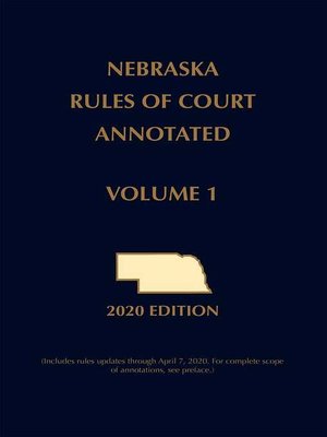 cover image of Nebraska Rules of Court Annotated